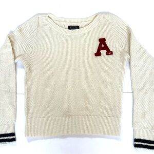 Womens Abercrombie And Fitch Cream Knitted Sweater Size XS